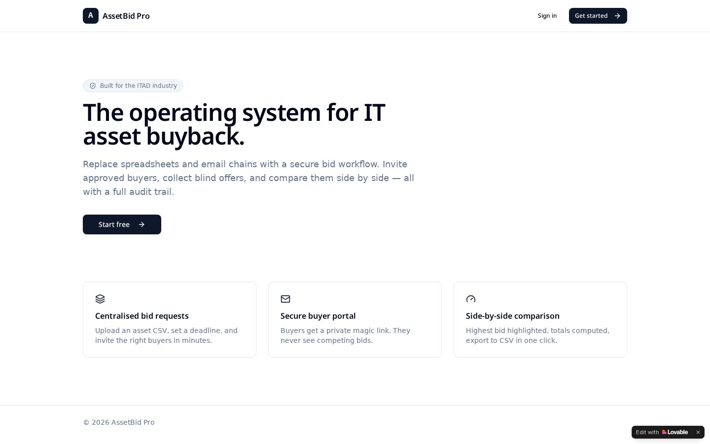 BidFlow Pro screenshot